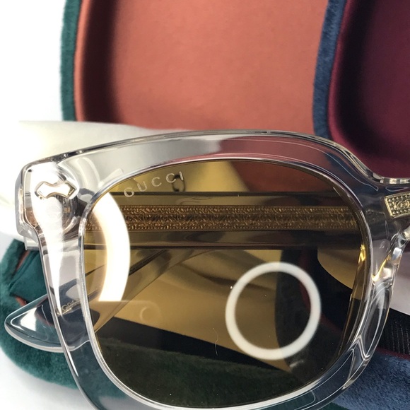 💯 - New Authentic ucci Brown Sunglasses GG0181S 004 50. - Picture 13 of 17